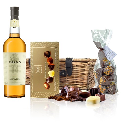 Oban 14 Year Old Single Malt Scotch Whisky 70cl And Chocolates Hamper